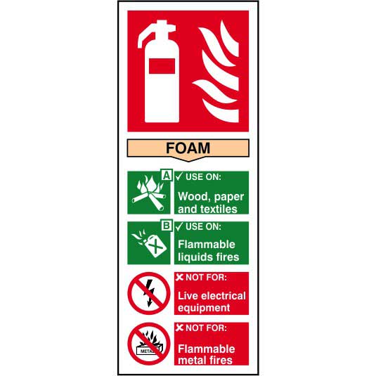 Fire Extinguisher Foam Sign Pack size: Case of 1