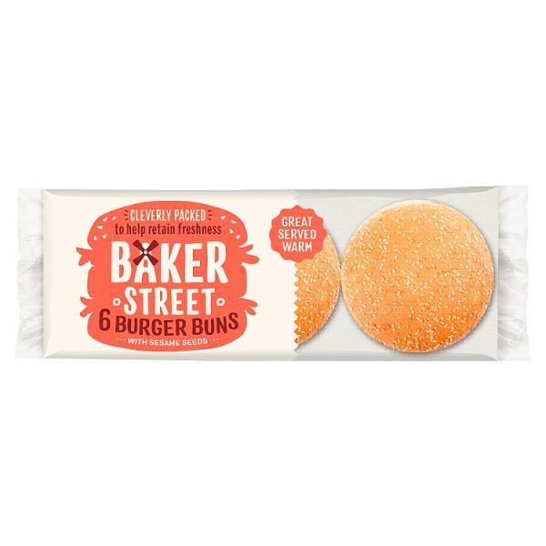 Baker Street 6 Burger Buns with Sesame Seeds - Collectionmarket