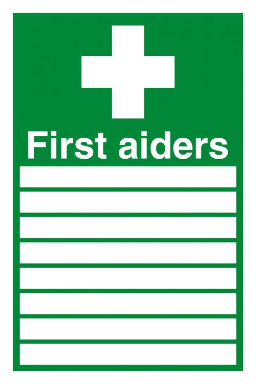First Aiders Sign - Self AdhesivePack size: Case of 1