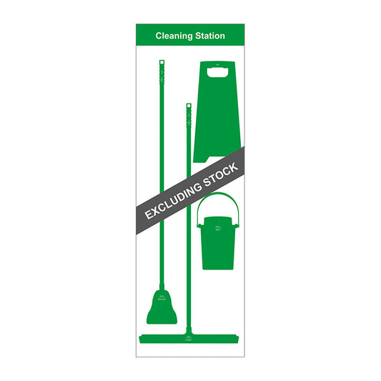 Shadowboard - Cleaning Station Style A (Green) with Hooks - No Stock