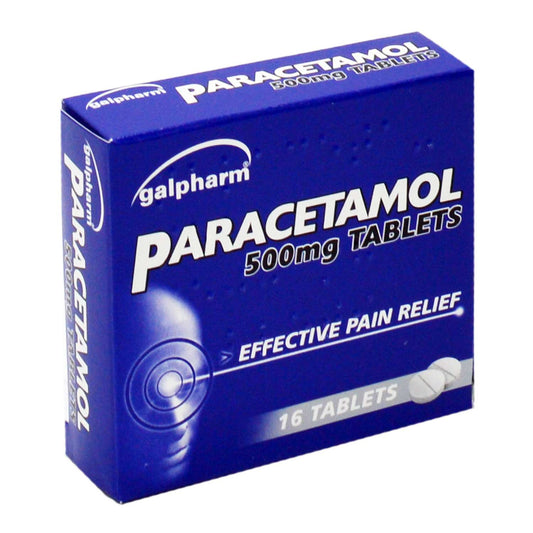 Galpharm Paracetamol 500mg Tablets 16 Tablets Pack size: Case of 12