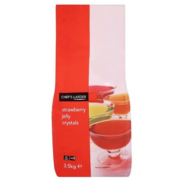 Chef's Larder Strawberry Jelly Crystals 3.5kg Pack size: Case of 4