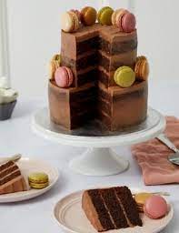 Chocolate Two Tier Naked Cake (Serves 36)