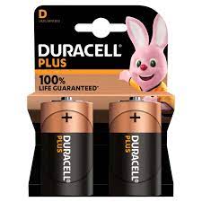 Duracell Plus 100% D 2pk Pack size: Case of 10