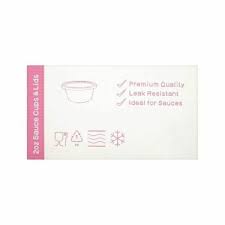 Smart Choice Plastic Tubs 2oz Sauce Cups and Lids 500 Sets