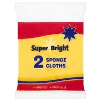 Super Bright 2 Sponge ClothsPack size: Case of 120