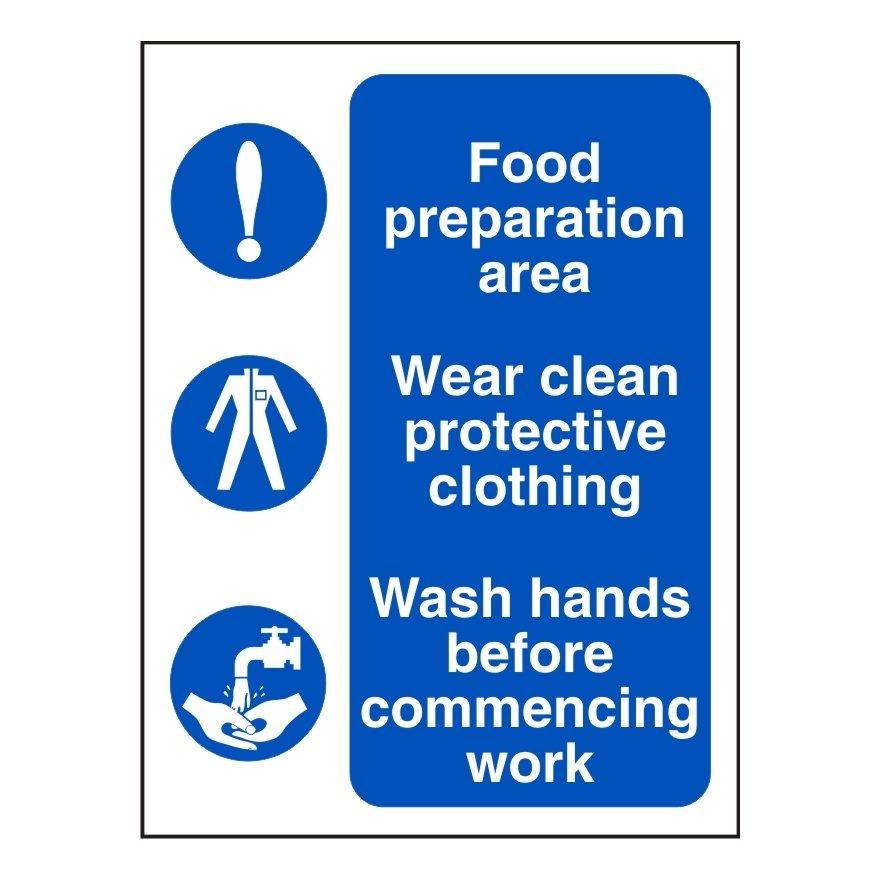 This is a Food Preparation Area Sign - RPVC
