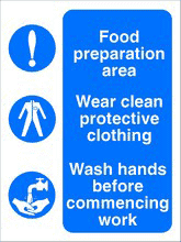 This is a Food Preparation Area Sign - SAV