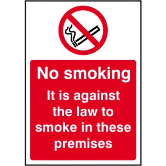 No Smoking Sign - RPVC Pack size: Case of 1