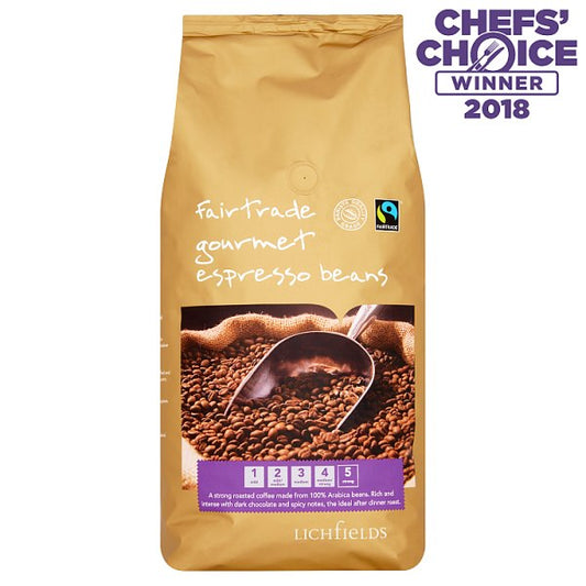 Lichfields Fairtrade Gourmet Espresso Beans 1kg