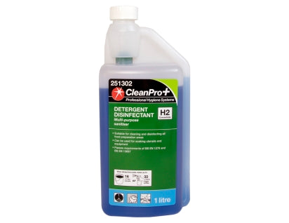 CleanPro+ Detergent Disinfectant H2 Concentrate 1 Litre