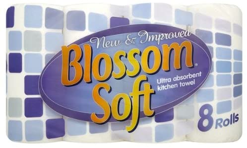 Blossom Soft Ultra Absorbent Kitchen Towel 8 Rolls  Pack size: Case of 3