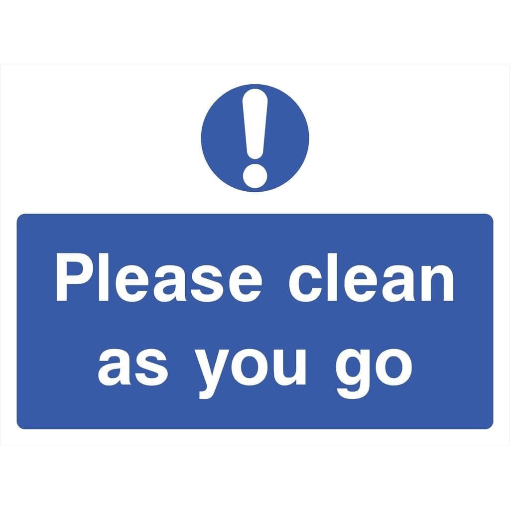 Please Clean as You go Sign Pack size: Case of 1