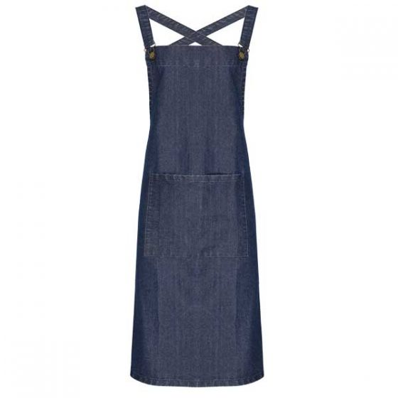 Cross Back Barista Apron Indigo Denim