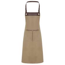 Espresso Bib Apron Khaki/Brown
