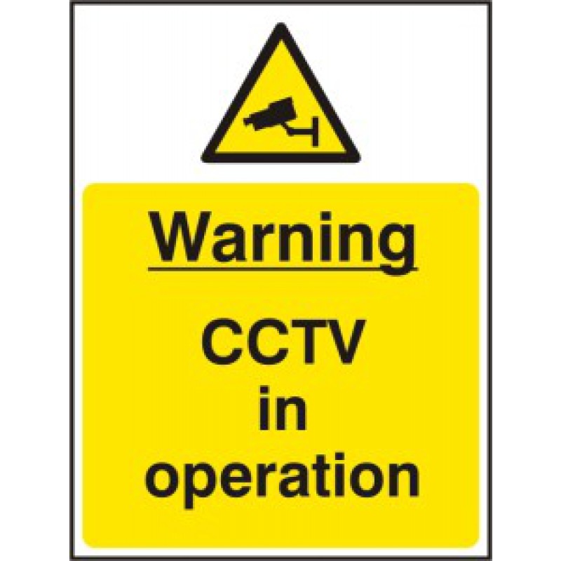 Caution CCTV in Operation Sign - SAV Pack size: Case of 1