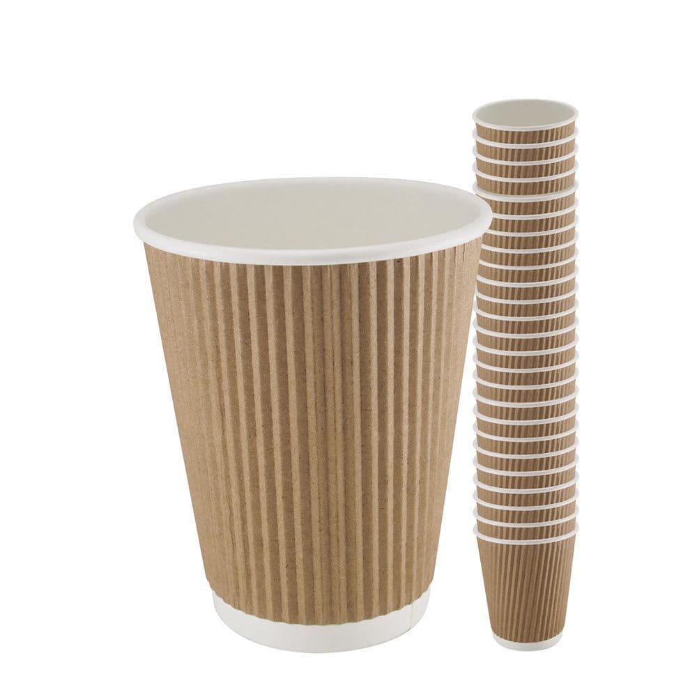 12oz Kraft Triple Ripple Cup
