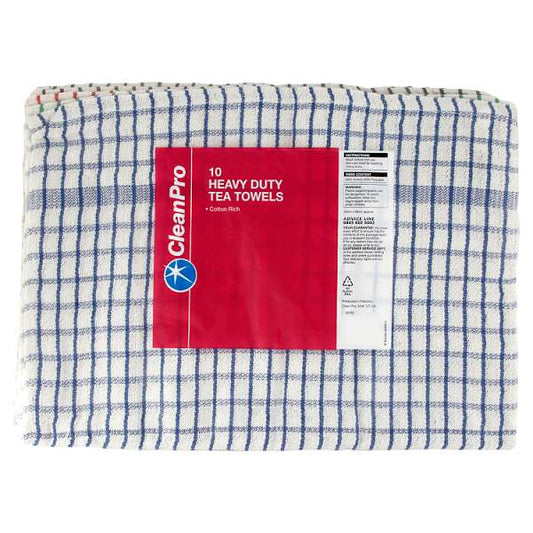 Clean Pro 10 Heavy Duty Tea Towels 45cm x 68cm