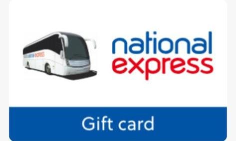 National Express gift card