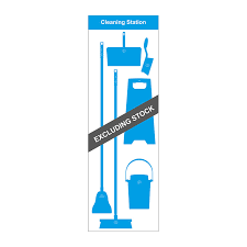 Shadowboard - Cleaning Station Style B (Blue) With Hooks - NO STOCK