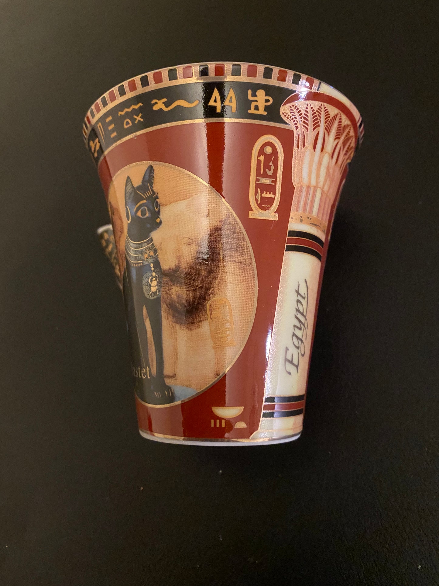 Set of 6 Tea coasters and mugs Egyptian design