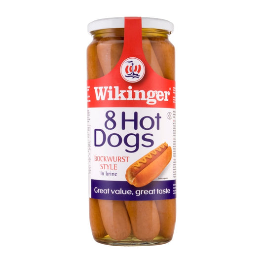 Wikinger 8 Hot Dogs Bockwurst Style in Brine 1030g