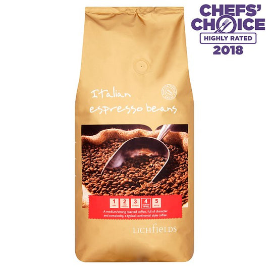 Lichfields Italian Espresso Beans 1kg case of 6 Pack size: Case of 1