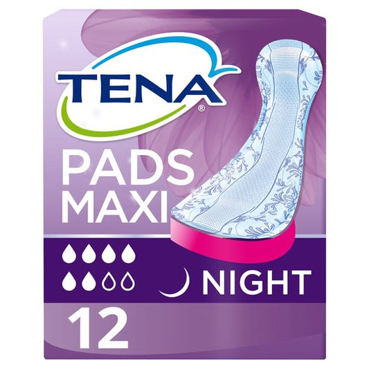 Tena Lady Maxi Night Bladder Weakness Pads 12 Pack