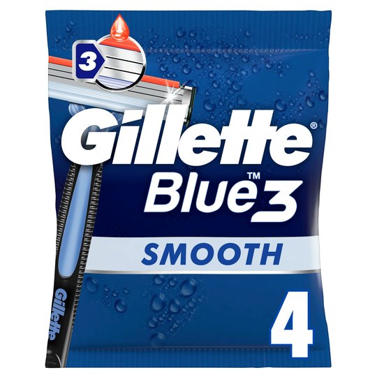Gillette Blue 3 Disposable Razors 4 Pack