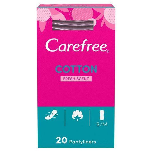 Carefree Normal P/Liner Cotton Fresh Scent X20 - Collectionmarket