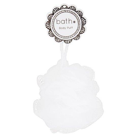 Bath Essentials Body Puff (White) - Collectionmarket
