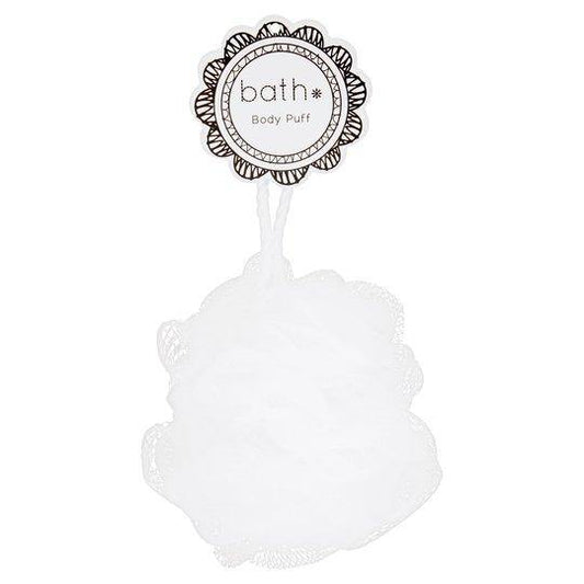 Bath Essentials Body Puff (White) - Collectionmarket